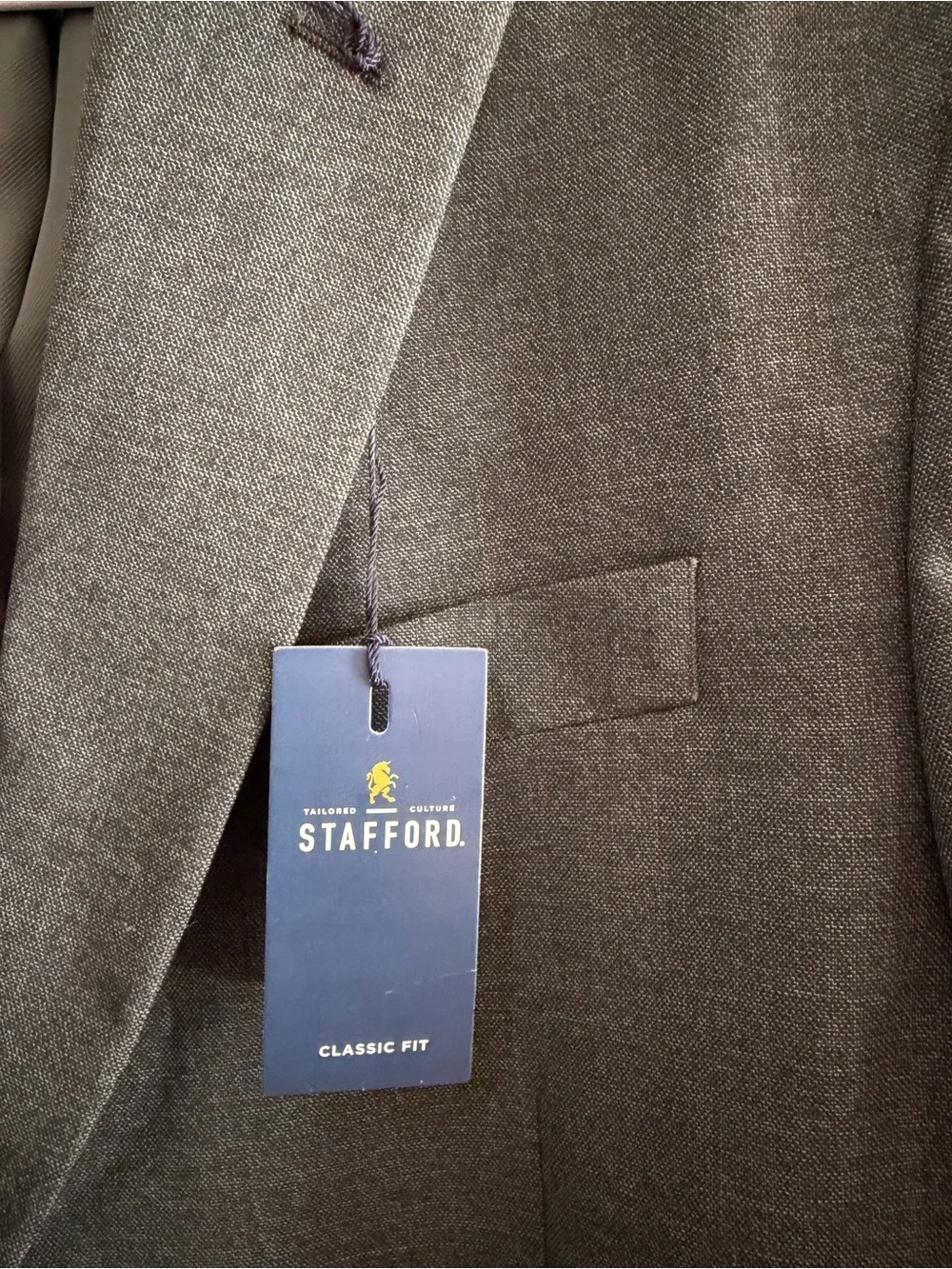 Stafford Men's Olive Green Two-Button Sport Coat